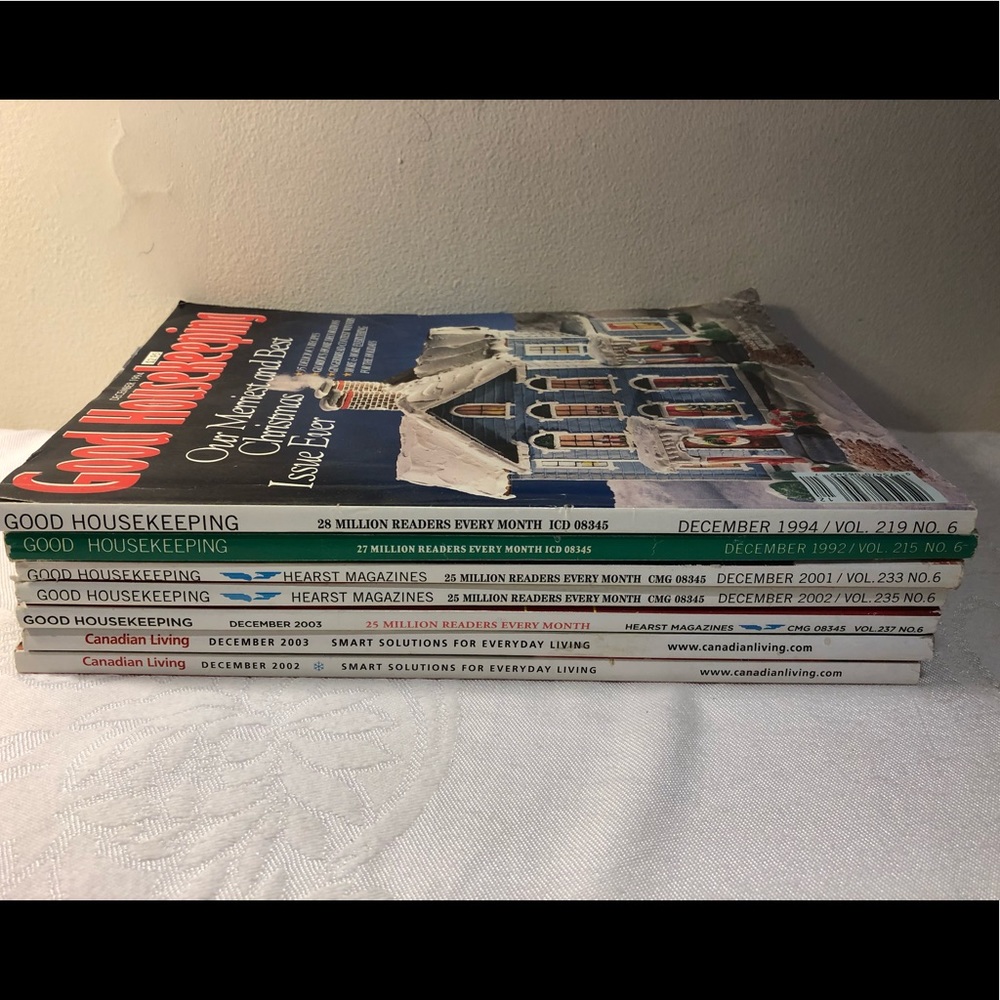 Vintage Christmas  December 1992-2003 Magazines Good housekeeping Can Living